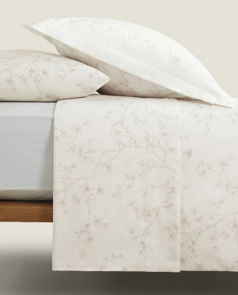 SATEEN FLORAL DUVET COVER