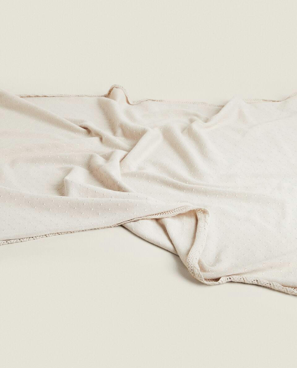 COTTON KNIT BLANKET