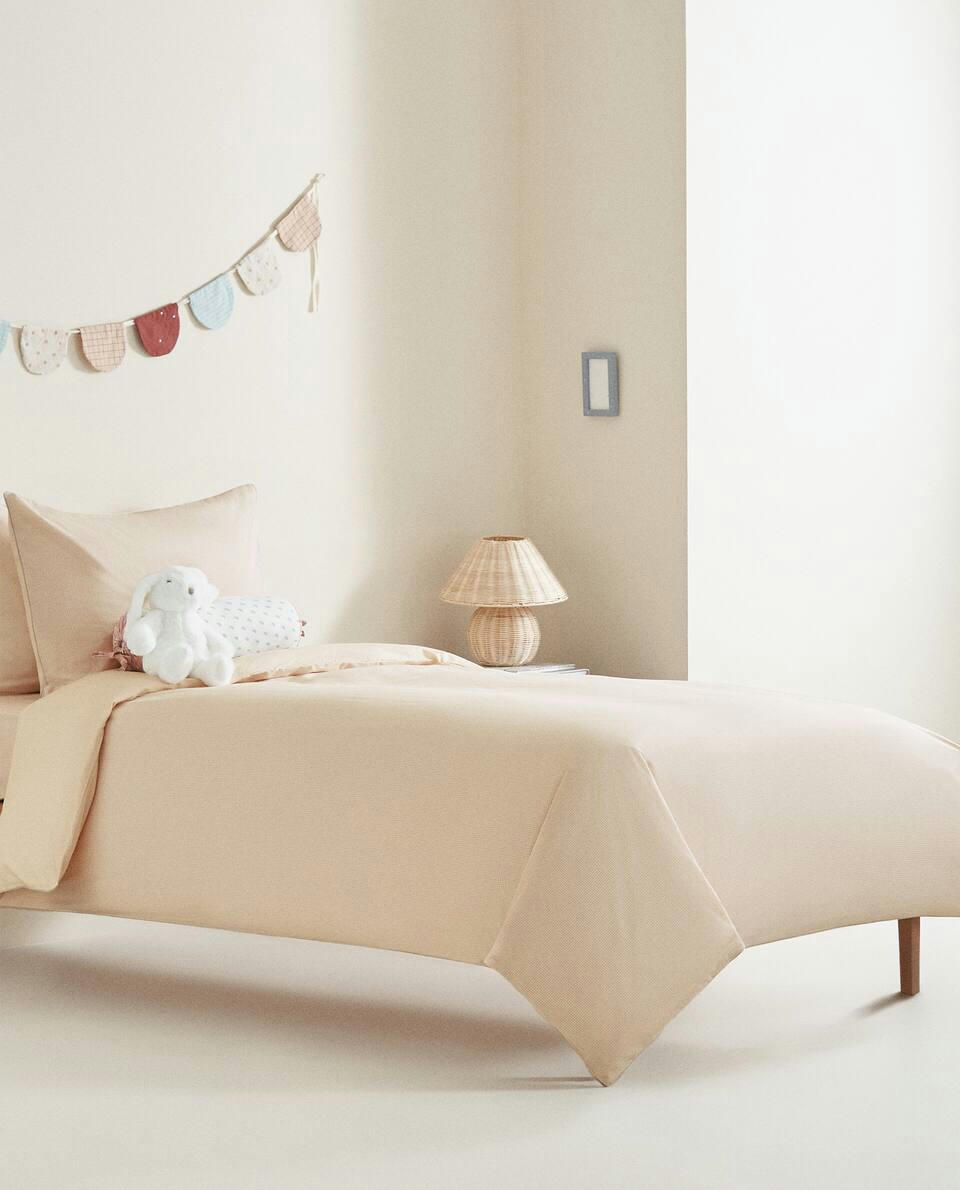 GINGHAM PRINT FITTED SHEET