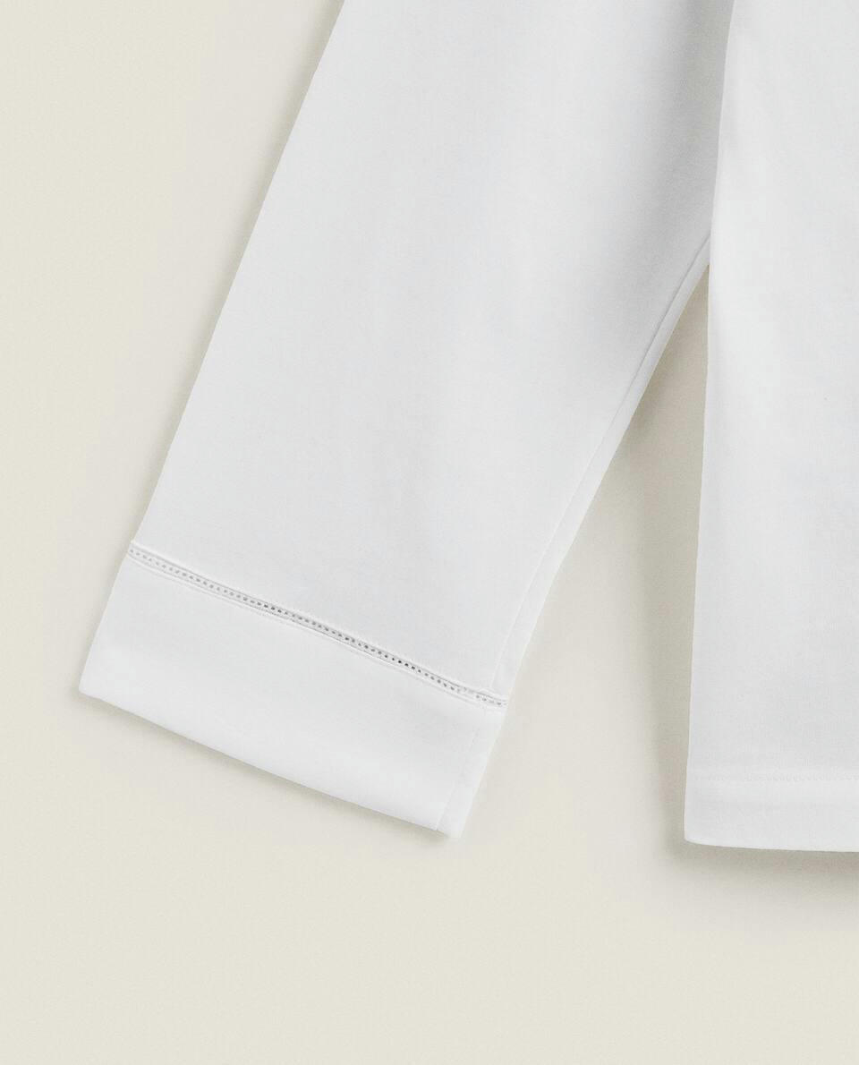 COTTON SHIRT WITH LACE TRIM