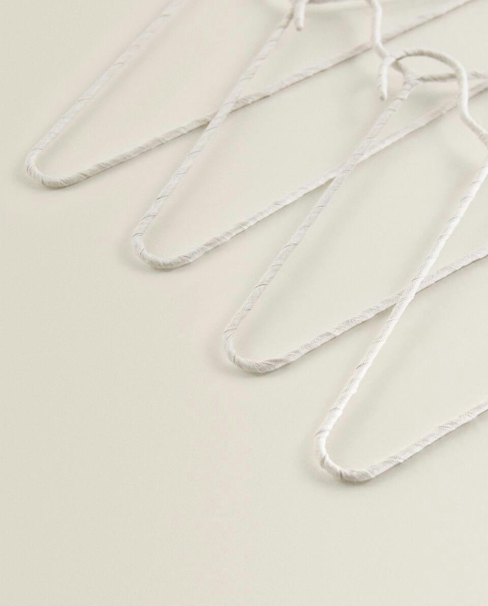 BEIGE COTTON AND LINEN HANGER (PACK OF 4)