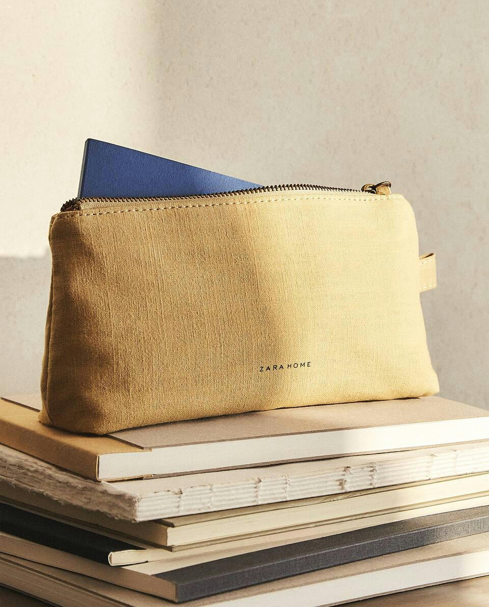 LARGE COTTON TOILETRY BAG