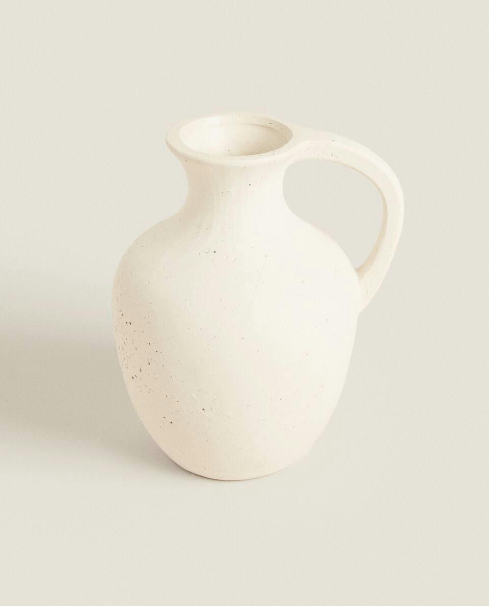 CERAMIC VASE WITH HANDLE