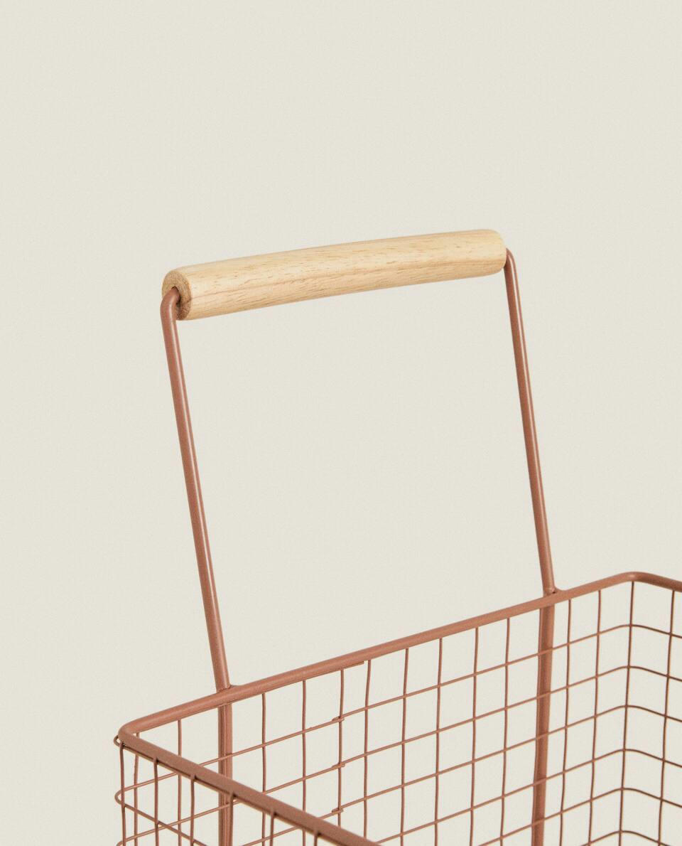 METAL TROLLEY WITH WHEELS