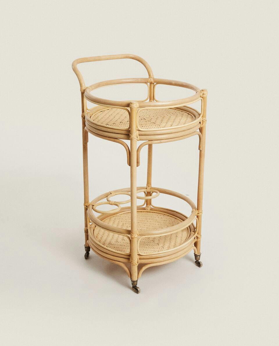 RATTAN TROLLEY