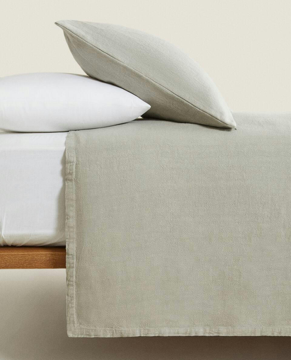WASHED LINEN BEDSPREAD (400 GxM2)