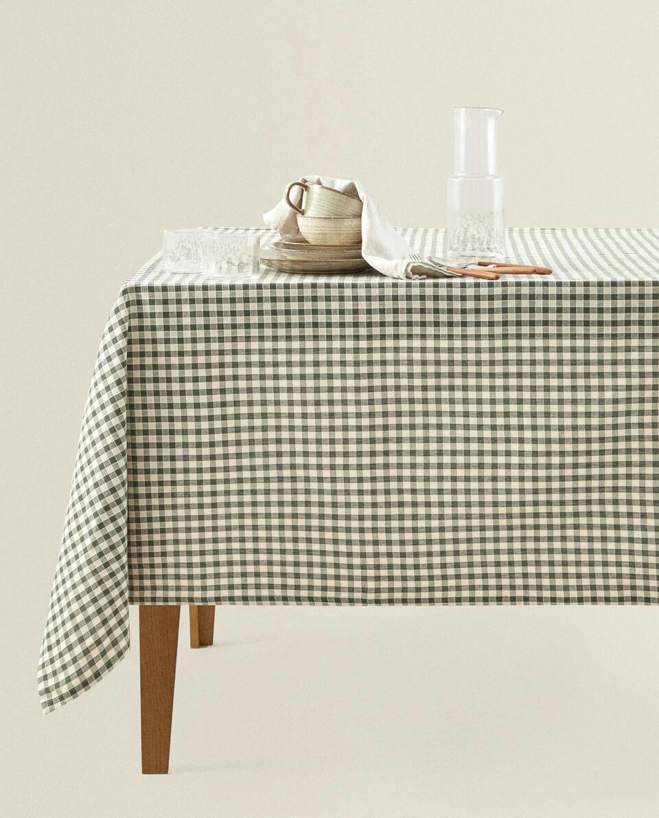 GINGHAM COTTON TABLECLOTH