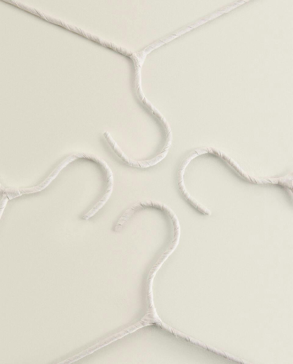 BEIGE COTTON AND LINEN HANGER (PACK OF 4)