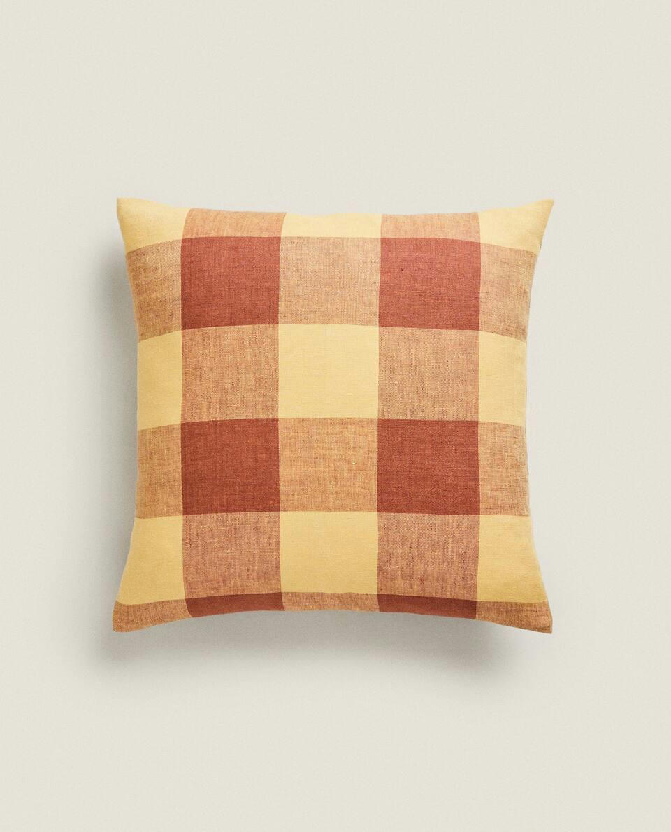 CHECK CUSHION COVER
