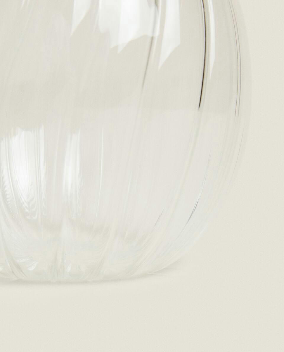 BOROSILICATE GLASS VASE WITH LINES