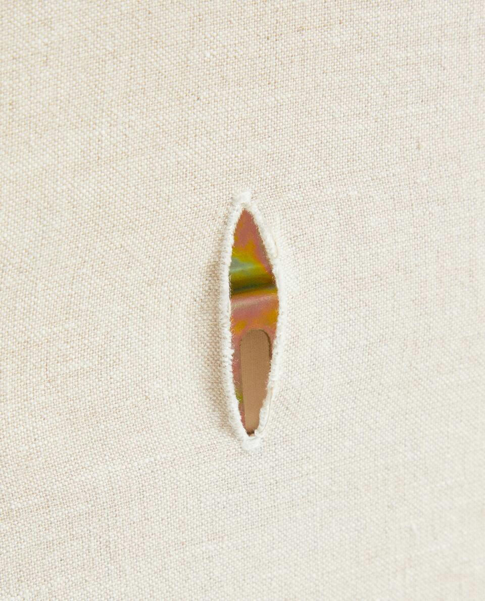 ROUNDED HEADBOARD WITH LINEN COVER