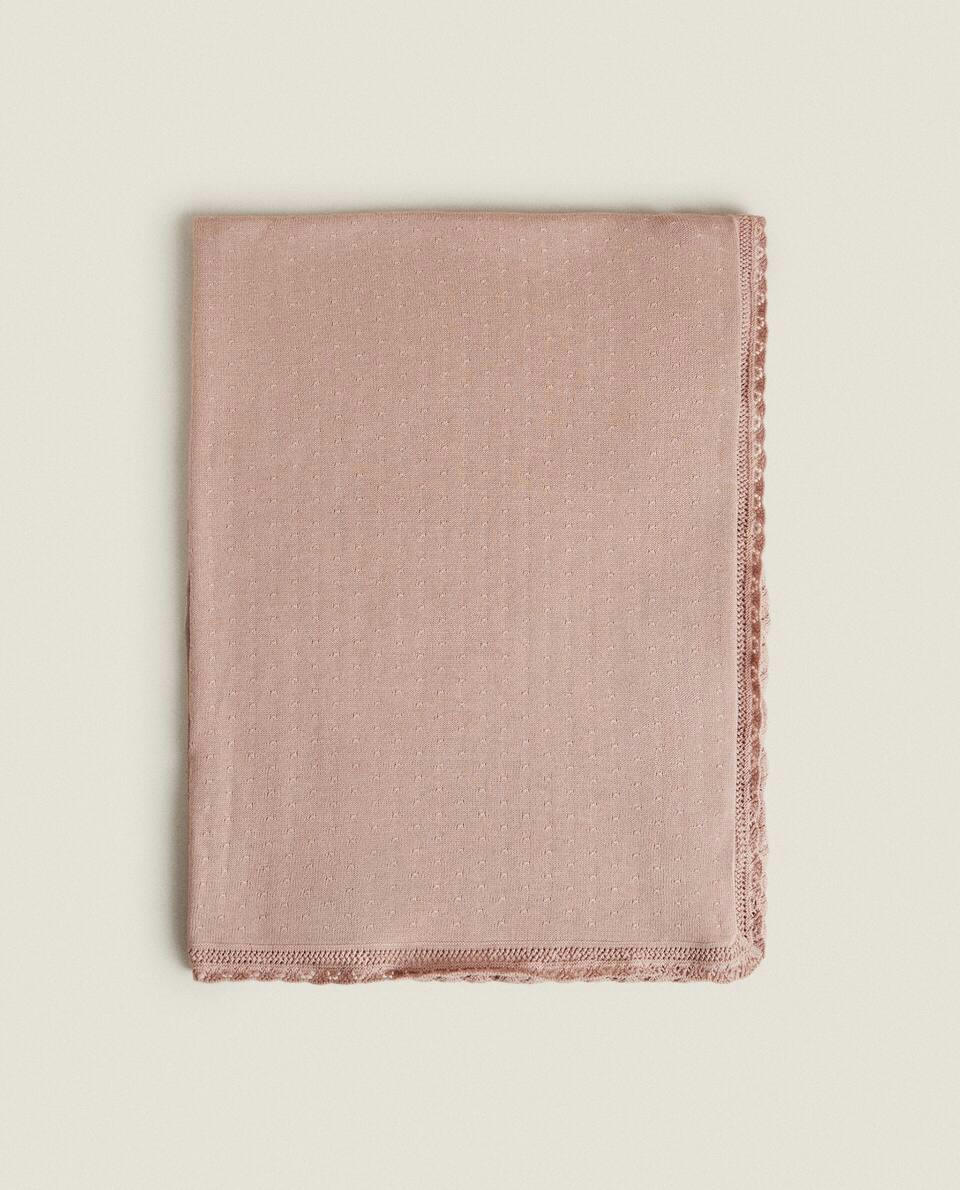 COTTON KNIT BLANKET