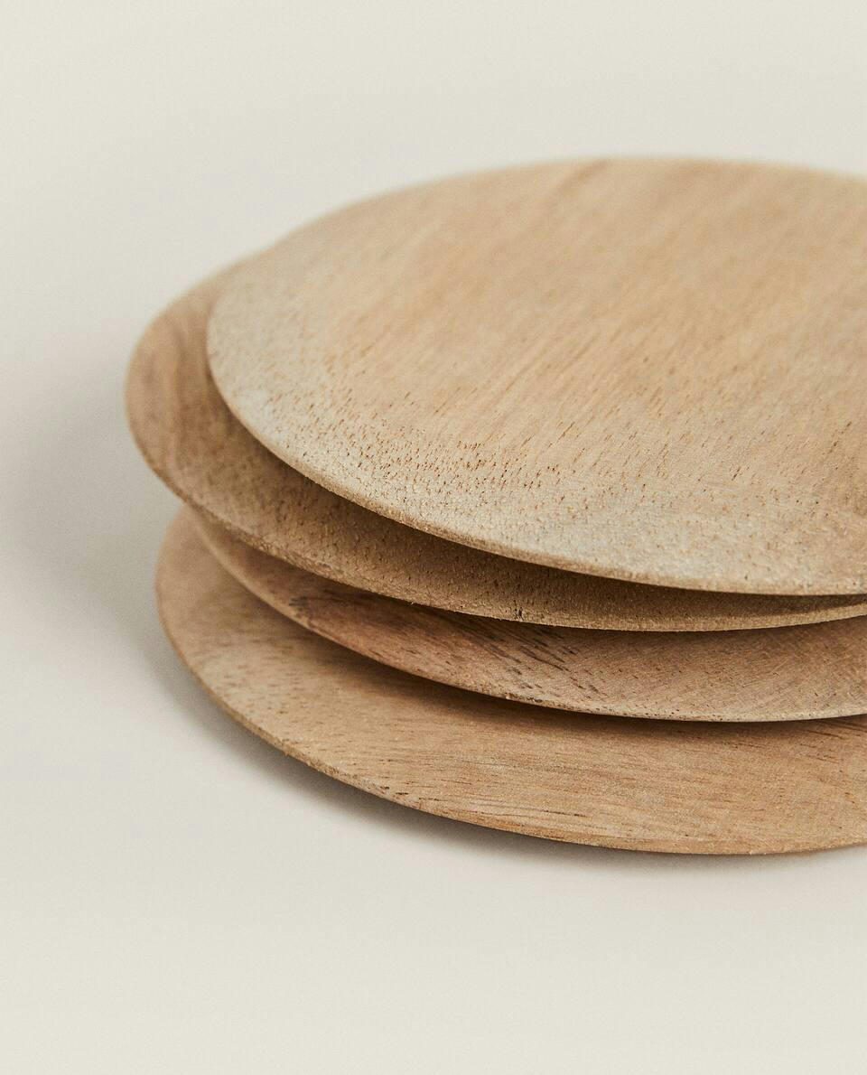 WOODEN COASTERS (PACK OF 4)