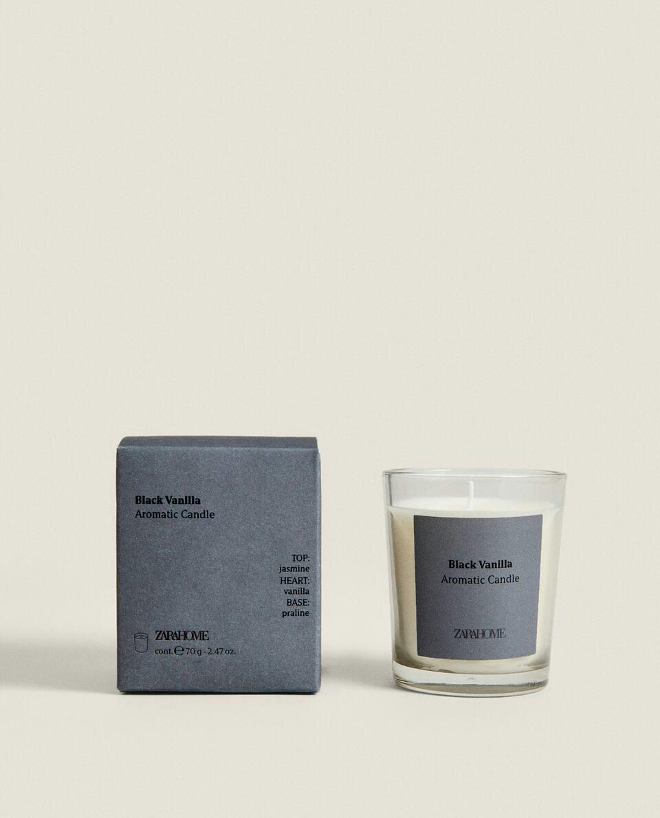 BLACK VANILLA SCENTED CANDLES
