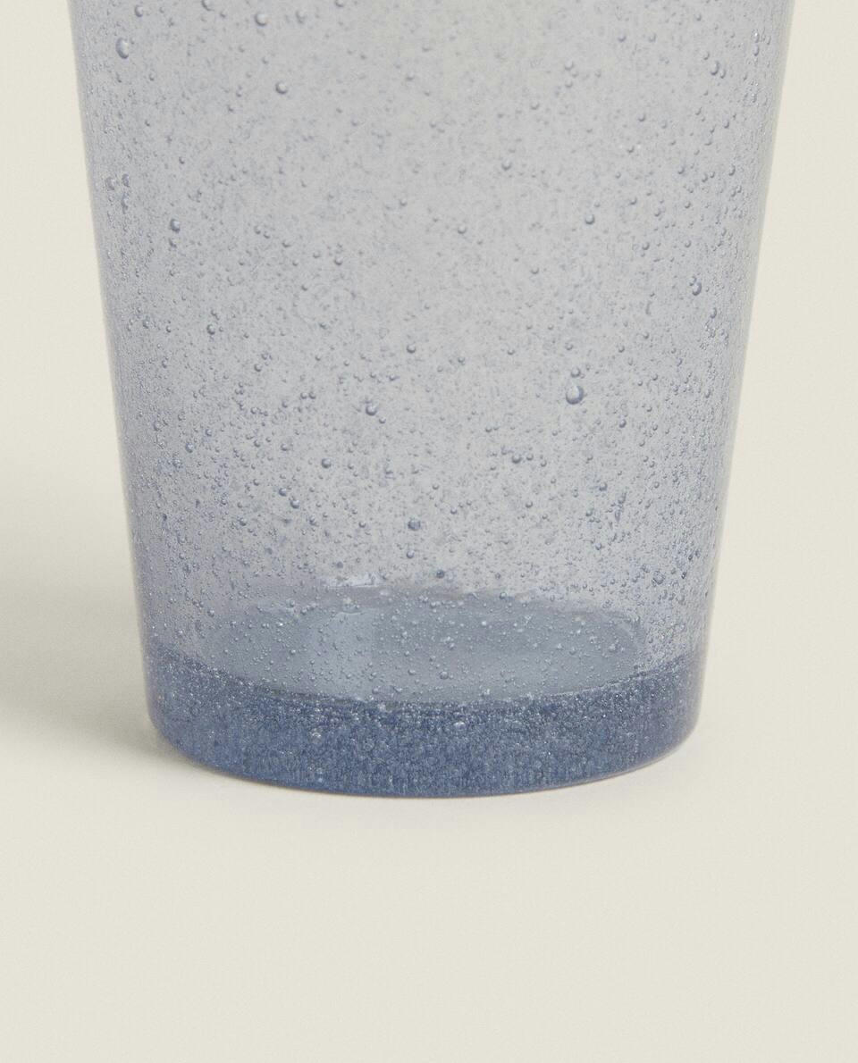 BUBBLE-EFFECT GLASS TUMBLER