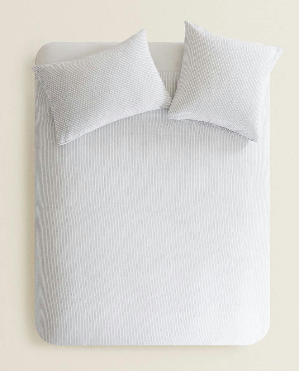 STRIPED LINEN DUVET COVER