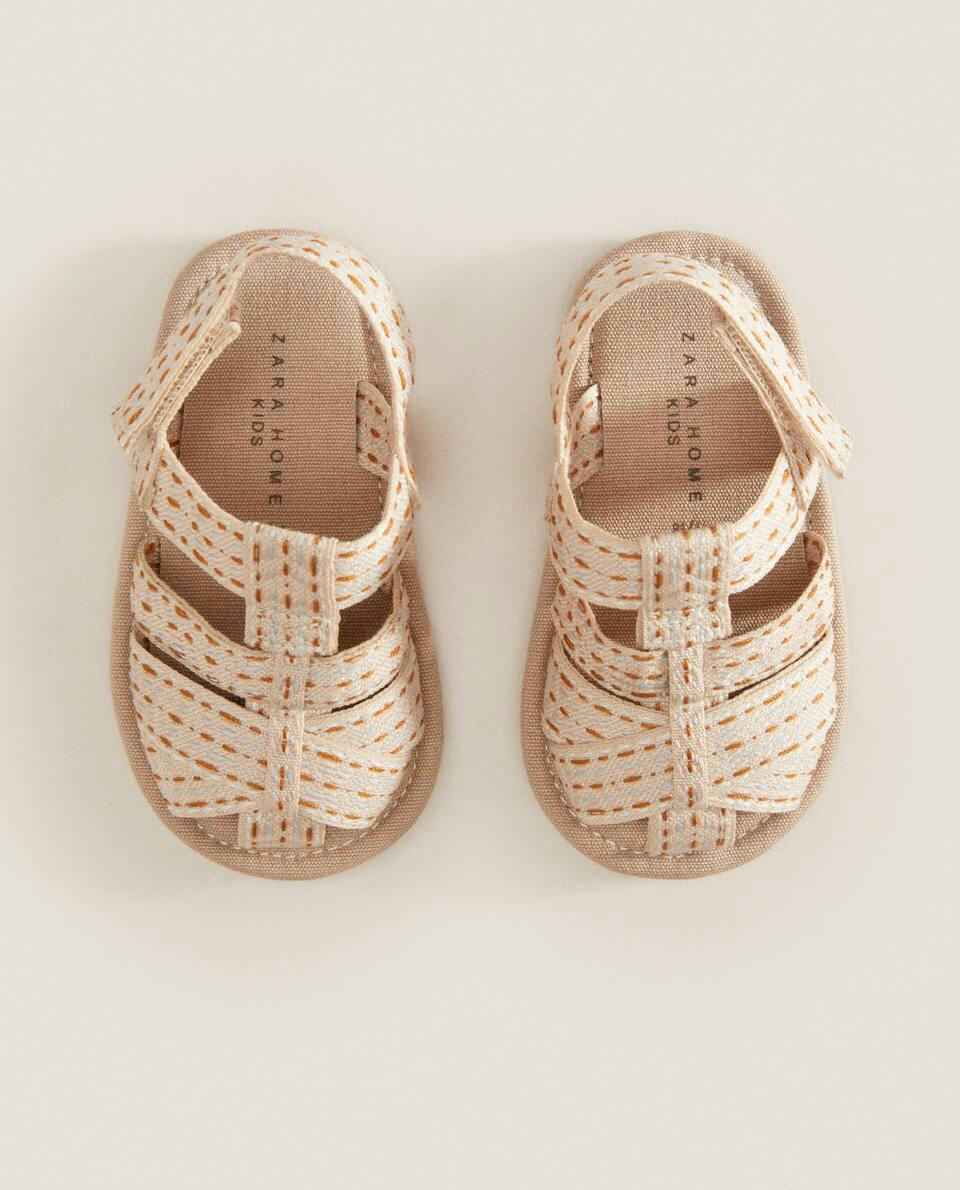 STRAPPY FABRIC BOOTIES