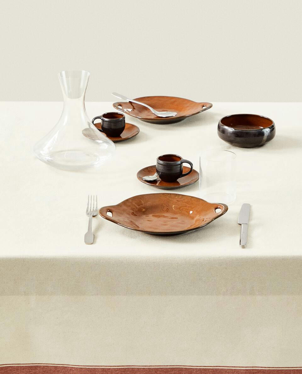 DYED THREAD COTTON TABLECLOTH