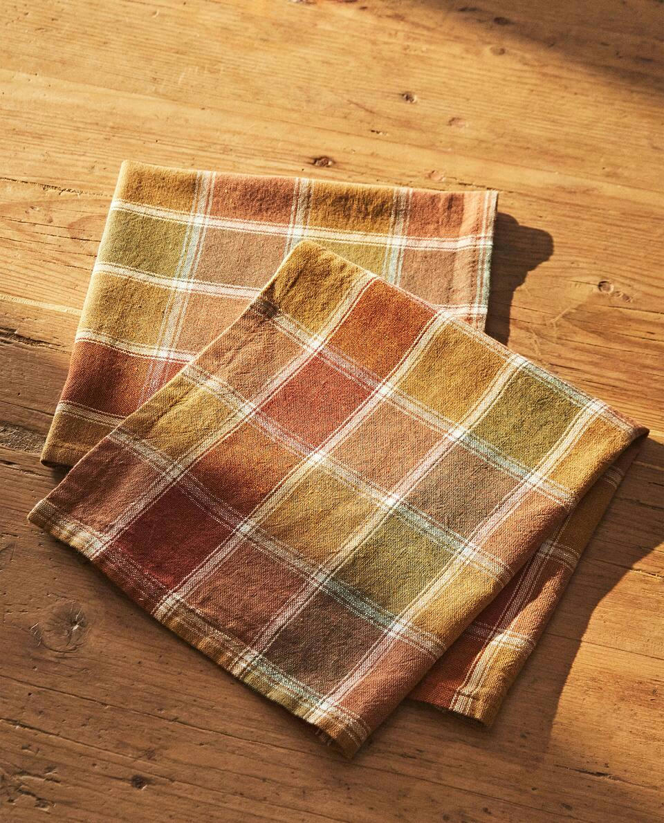 CHECK LINEN NAPKIN (PACK OF 2)