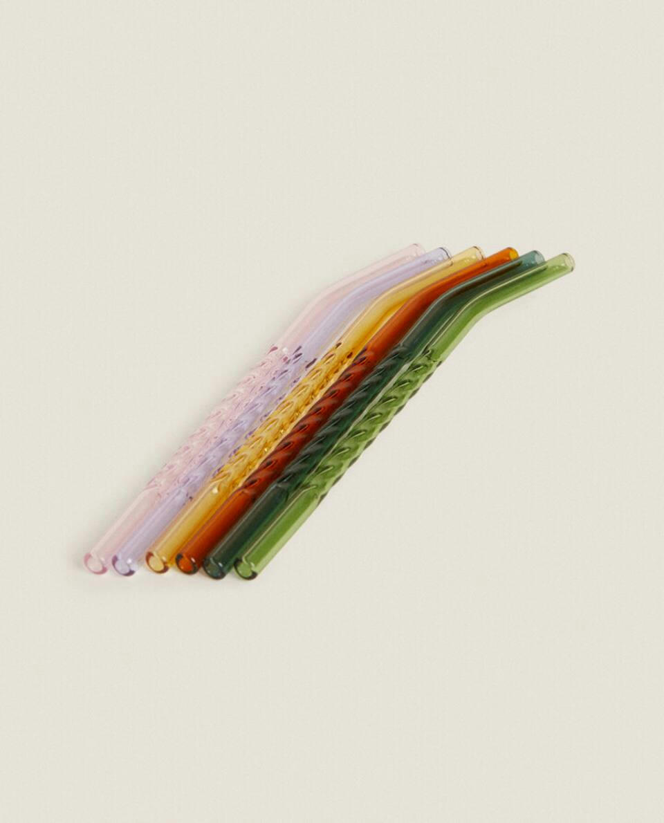 COLOURED BOROSILICATE GLASS STRAWS