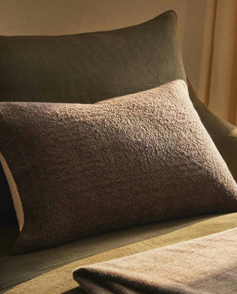 GEOMETRIC WOOL BLEND CUSHION COVER