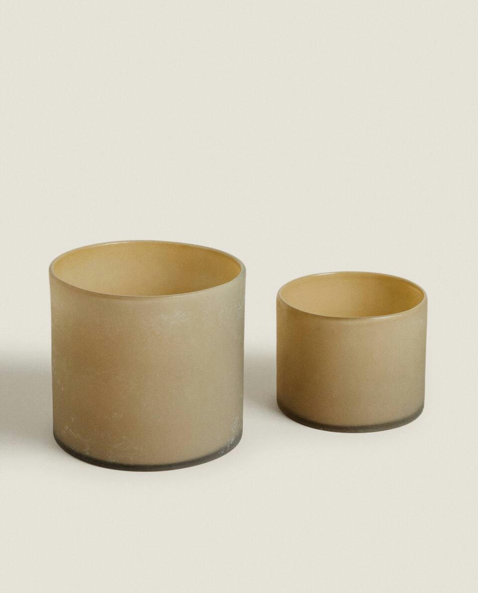 TALL GLASS CANDLEHOLDER