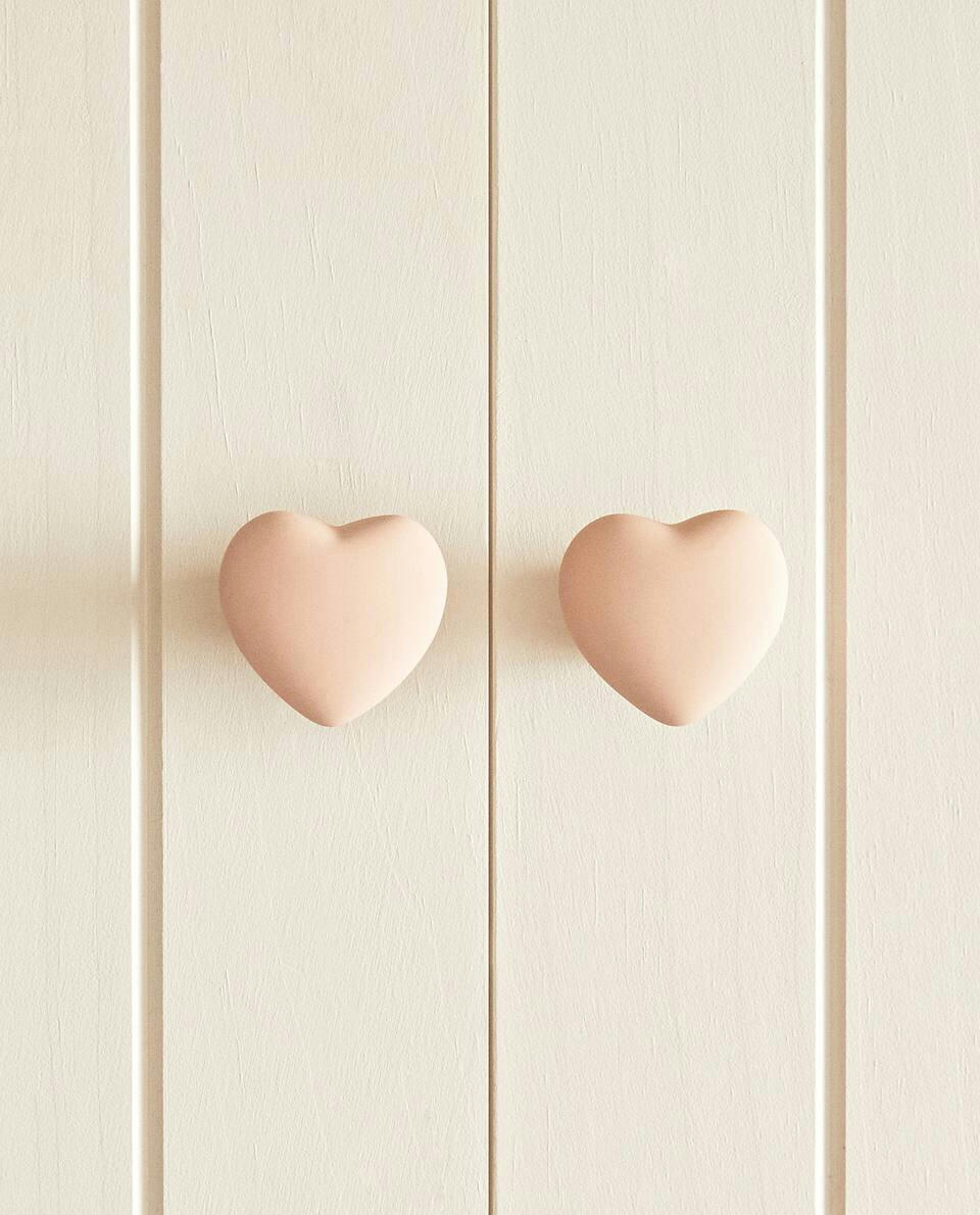HEART DOOR KNOB (PACK OF 2)