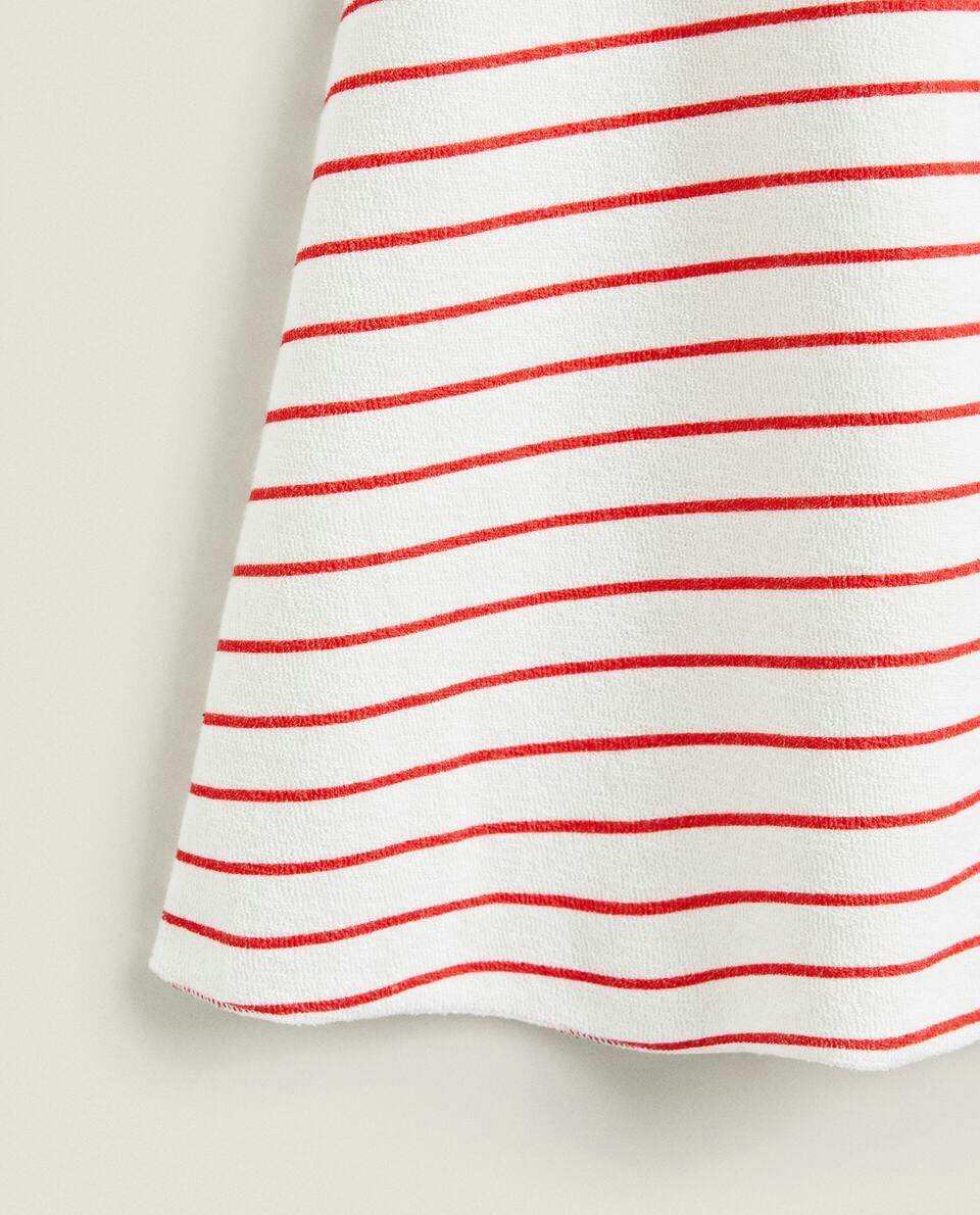 STRIPED TERRY DRESS