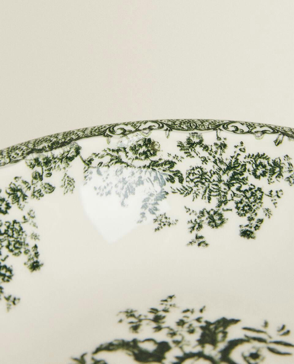 FLORAL EARTHENWARE BOWL