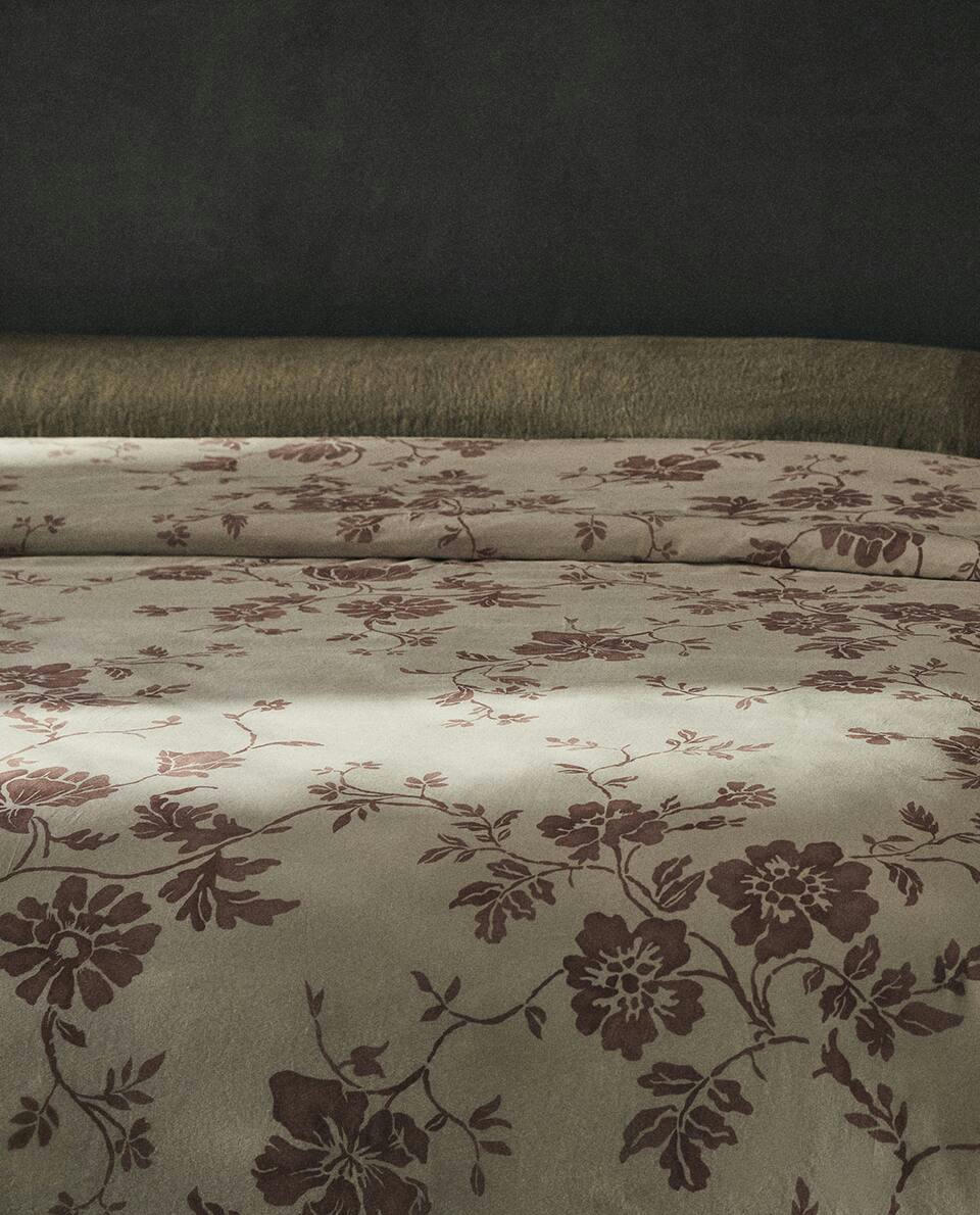 FLORAL PRINT DUVET COVER