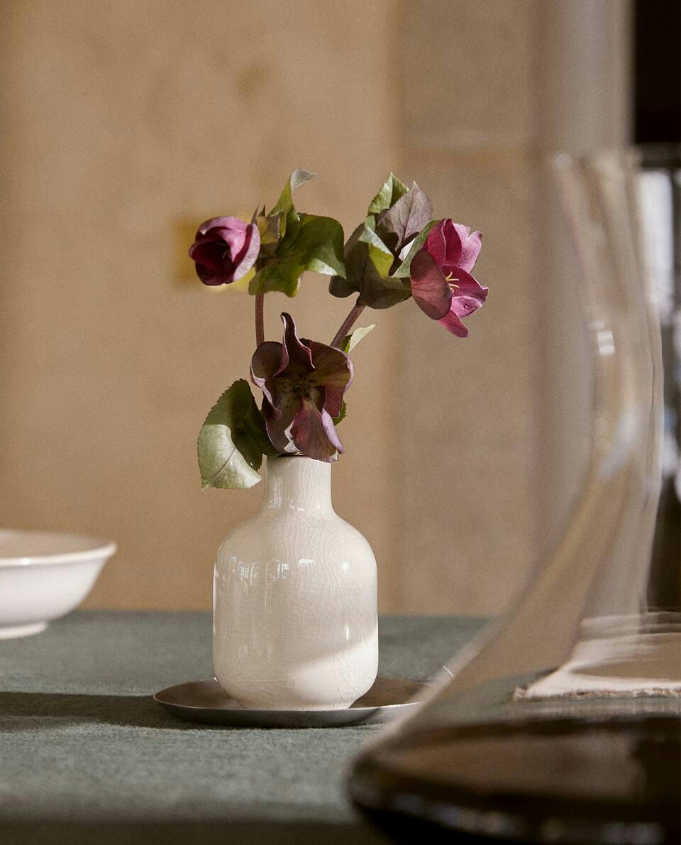 STONEWARE CRACKLED VASE