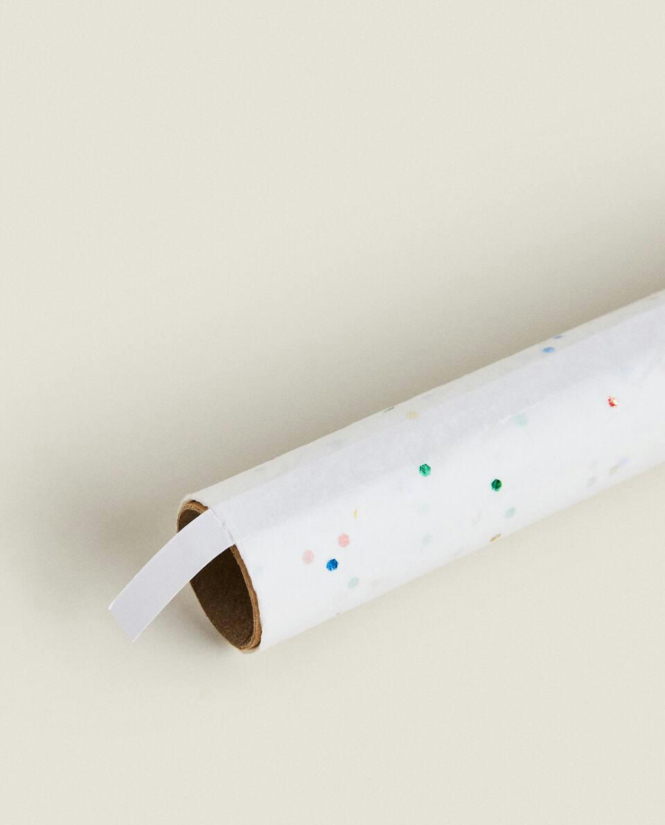 MULTICOLOURED GLITTER CHRISTMAS WRAPPING PAPER