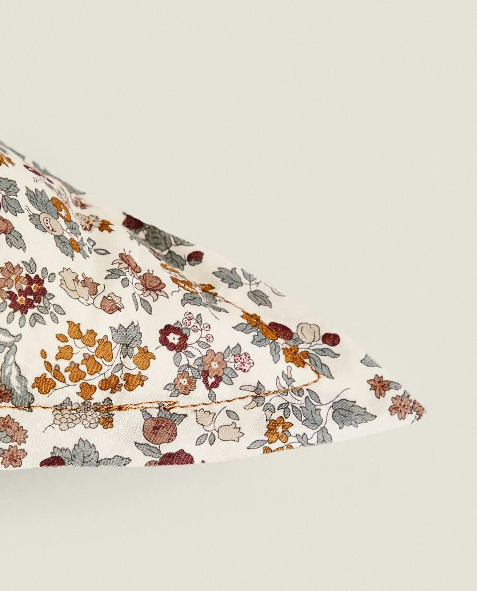 FLORAL PRINT FABRIC CHILDREN’S STAR CUSHION