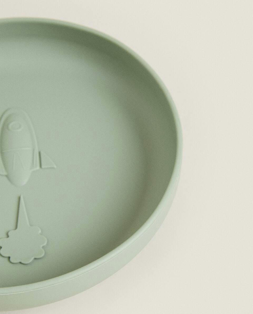 SILICONE PLATE WITH ROCKETS