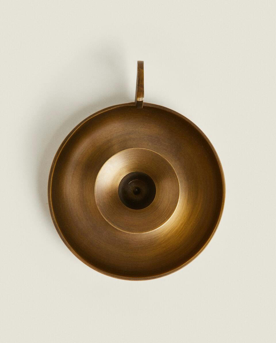 LARGE GOLD CANDLESTICK HOLDER