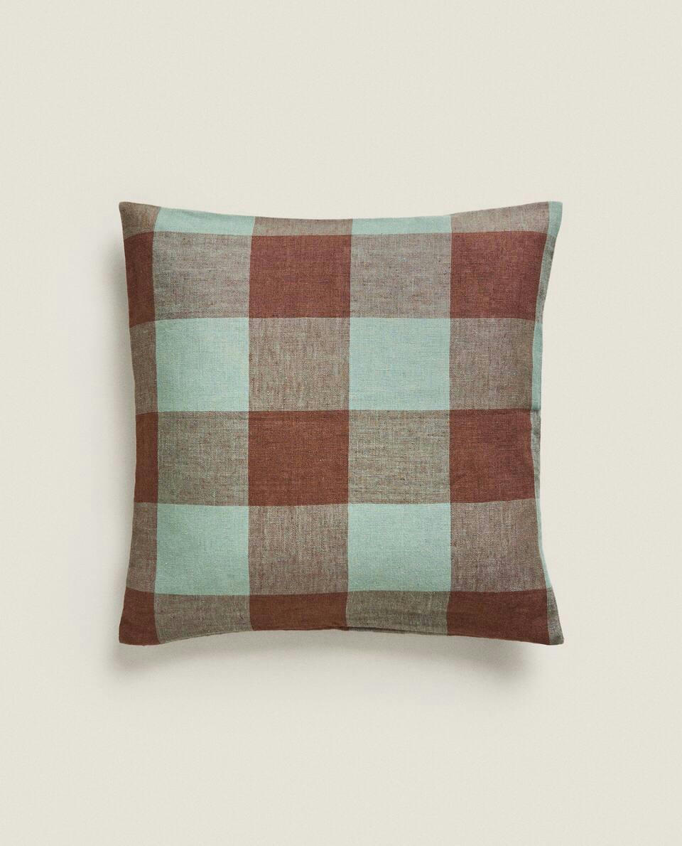 CHECK CUSHION COVER