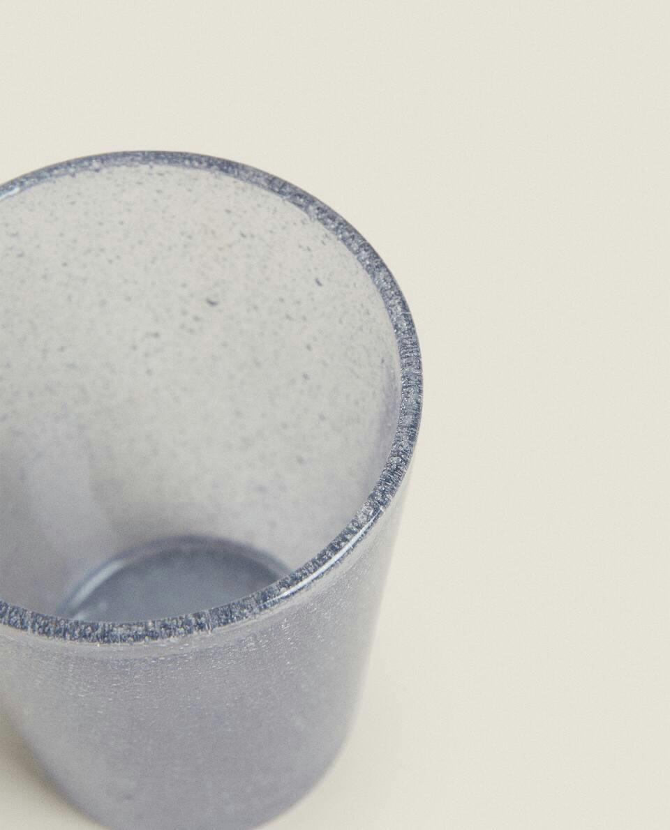 BUBBLE-EFFECT GLASS TUMBLER