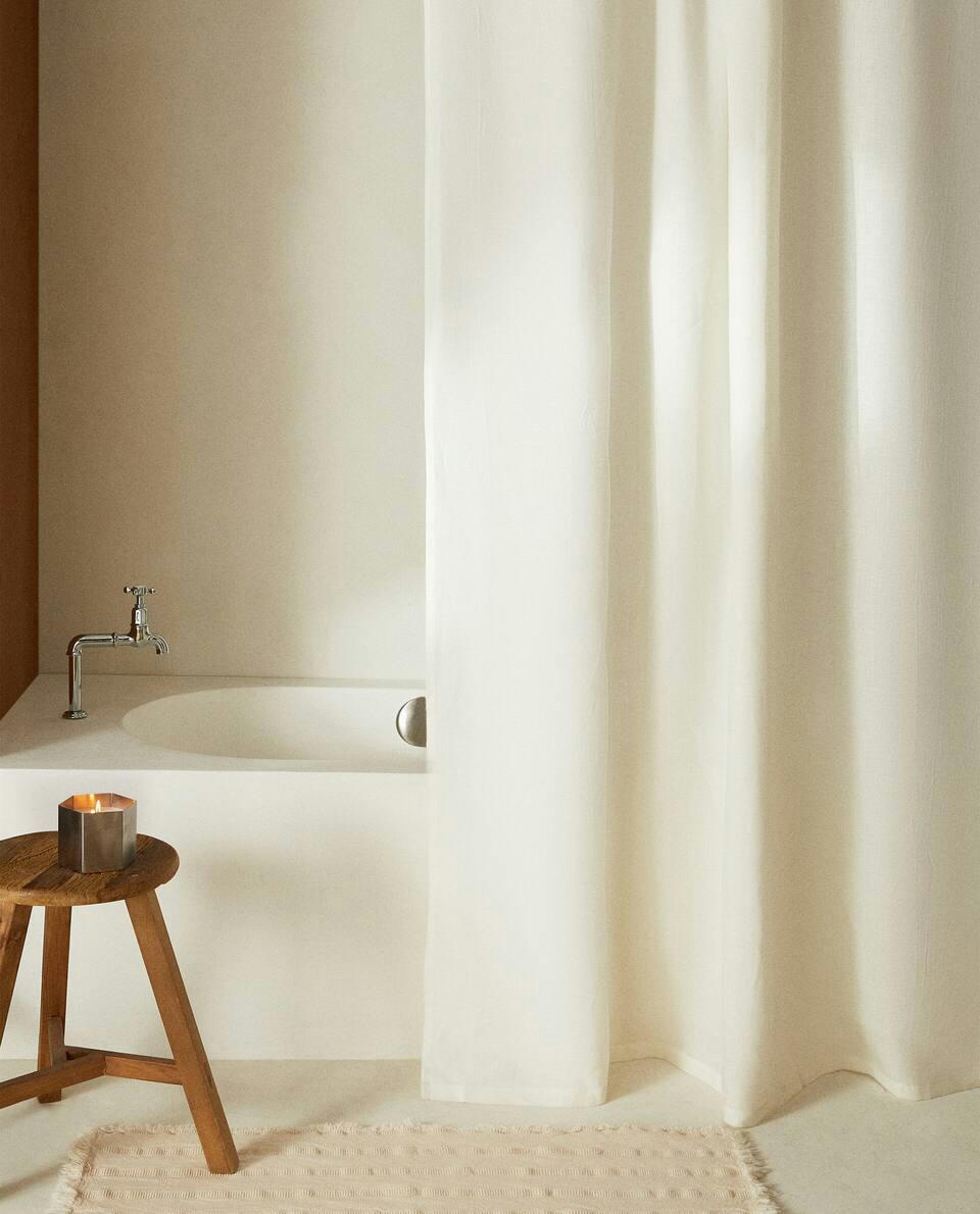 LINEN SHOWER CURTAIN