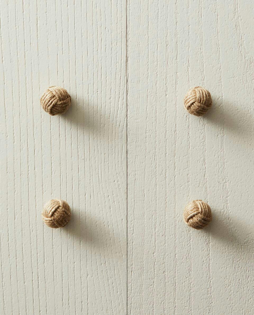 KNOTTED CORD KNOB (PACK OF 4)
