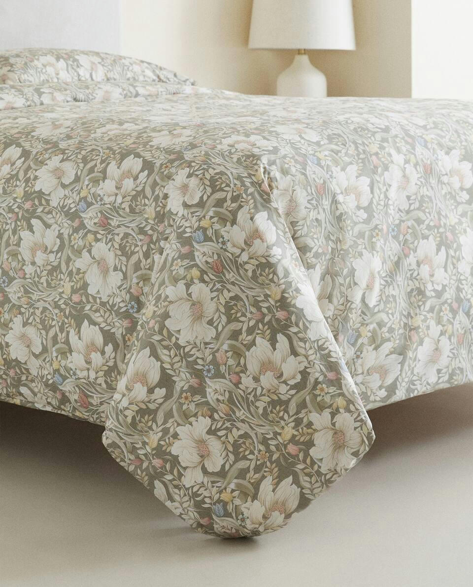 FLORAL PRINT DUVET COVER