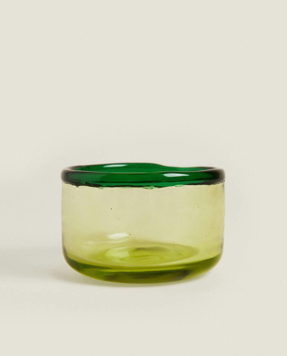 RIMMED GLASS BOWL