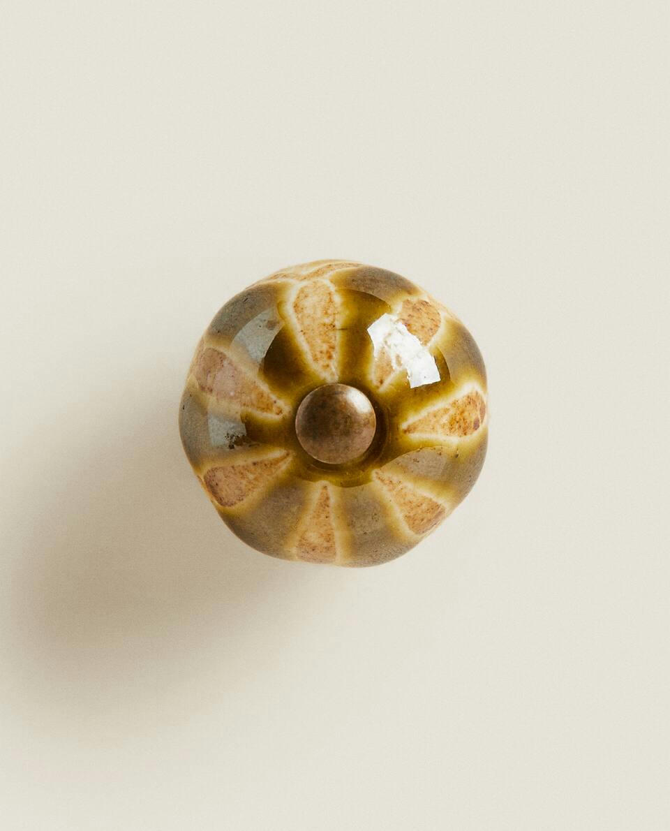 ROUND CERAMIC DOOR KNOB (PACK OF 2)