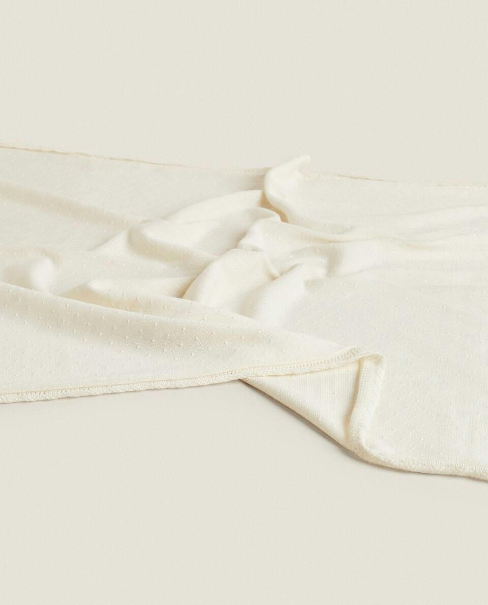 COTTON KNIT BLANKET