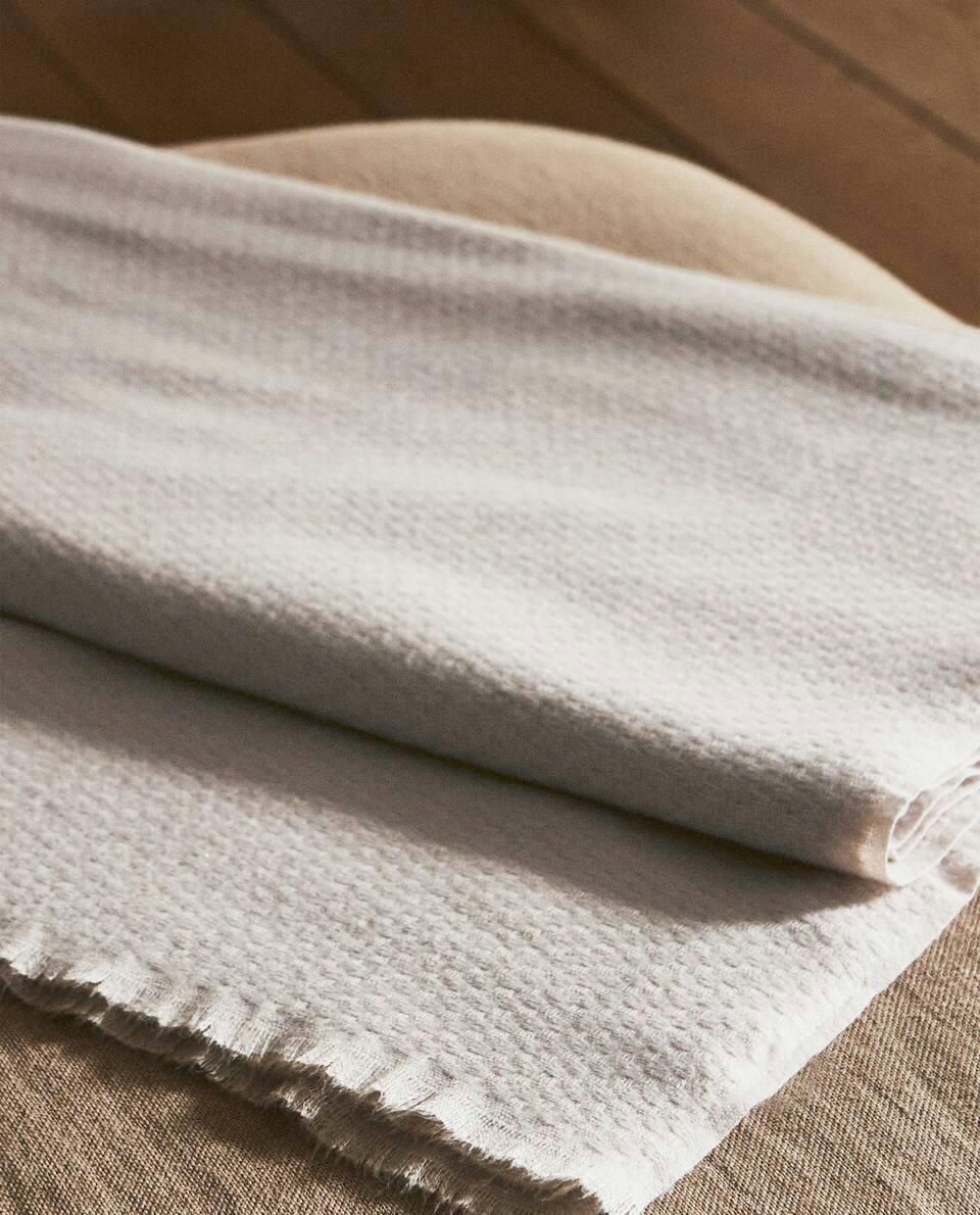 TEXTURED CHECK BLANKET