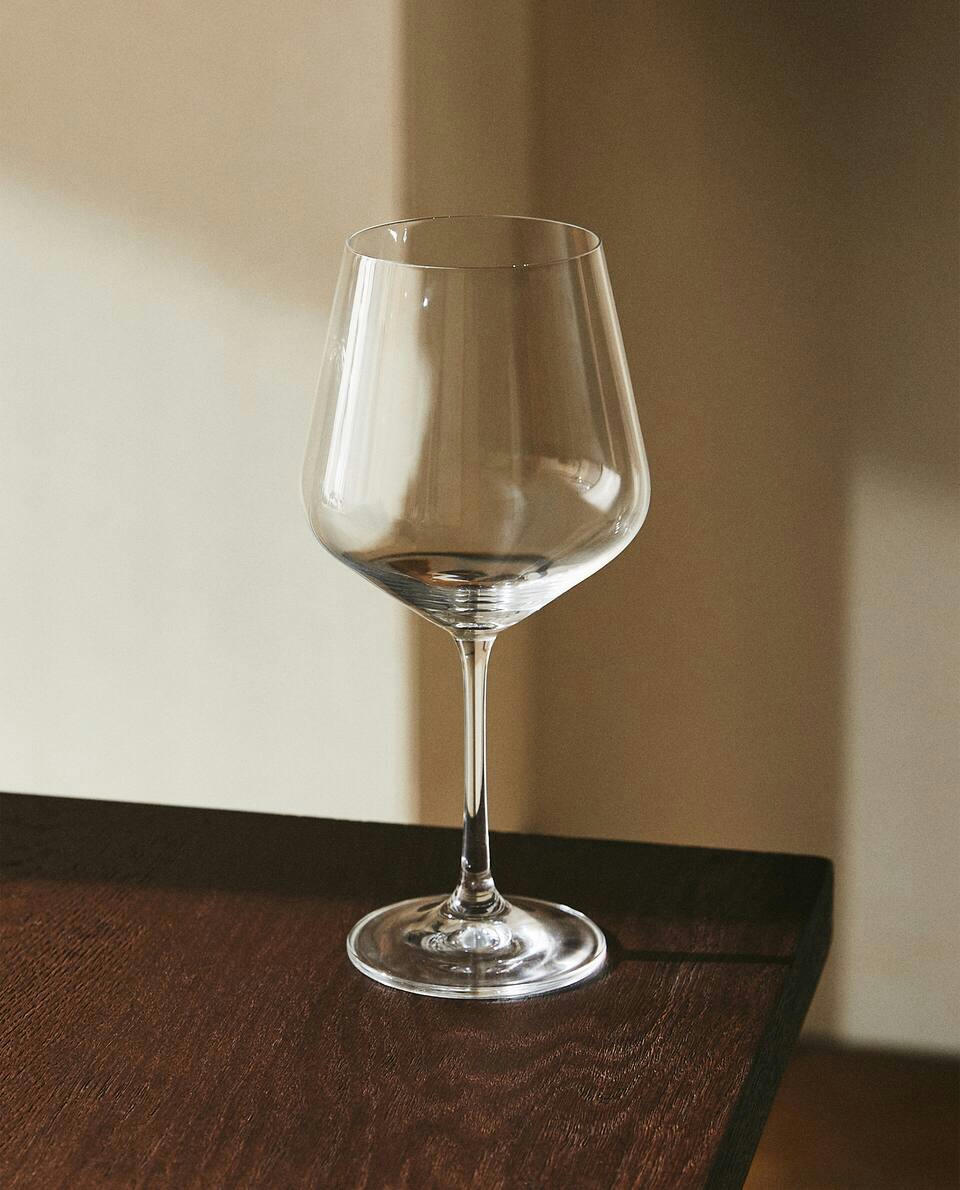 LARGE BOHEMIA CRYSTAL WINE GLASS
