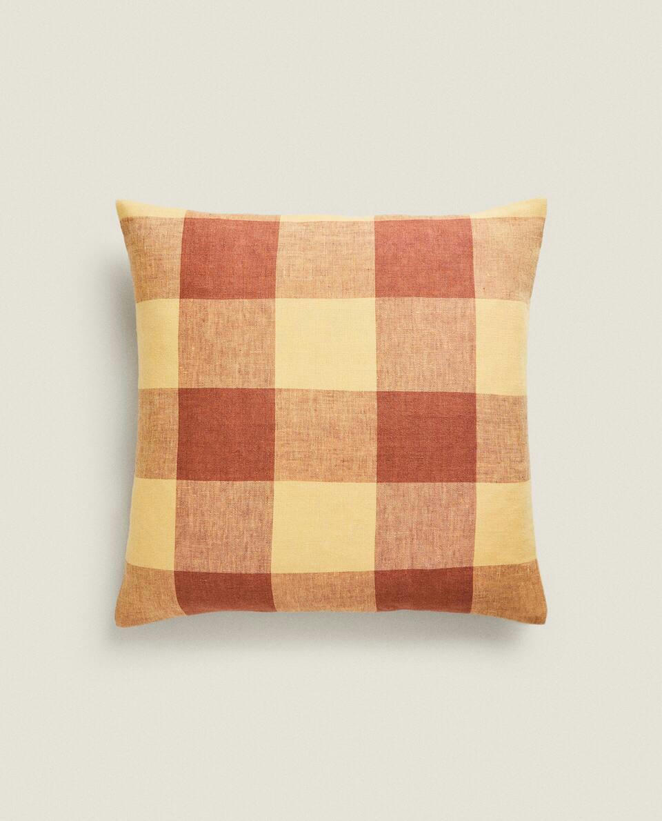 CHECK CUSHION COVER