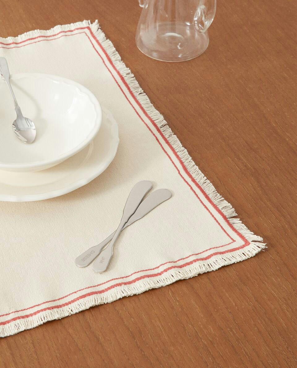 COTTON PLACEMAT WITH FRINGING