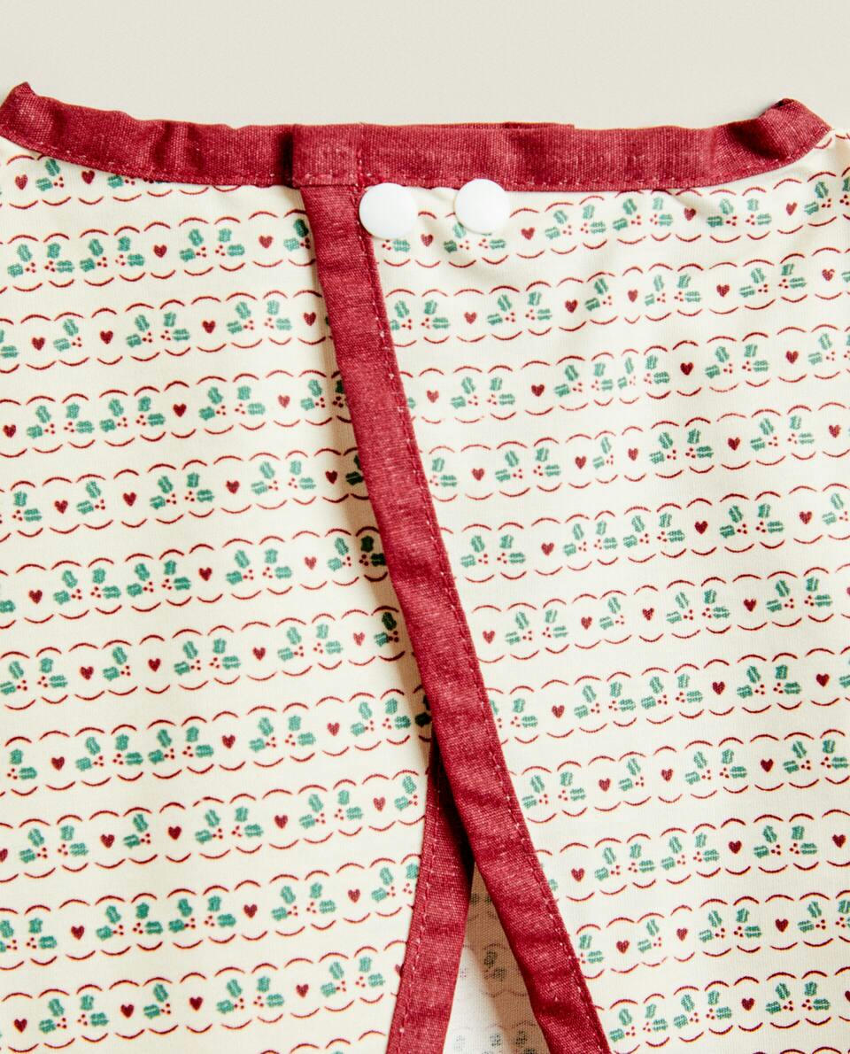 CHRISTMAS CHILDREN’S BIB WITH SLEEVES
