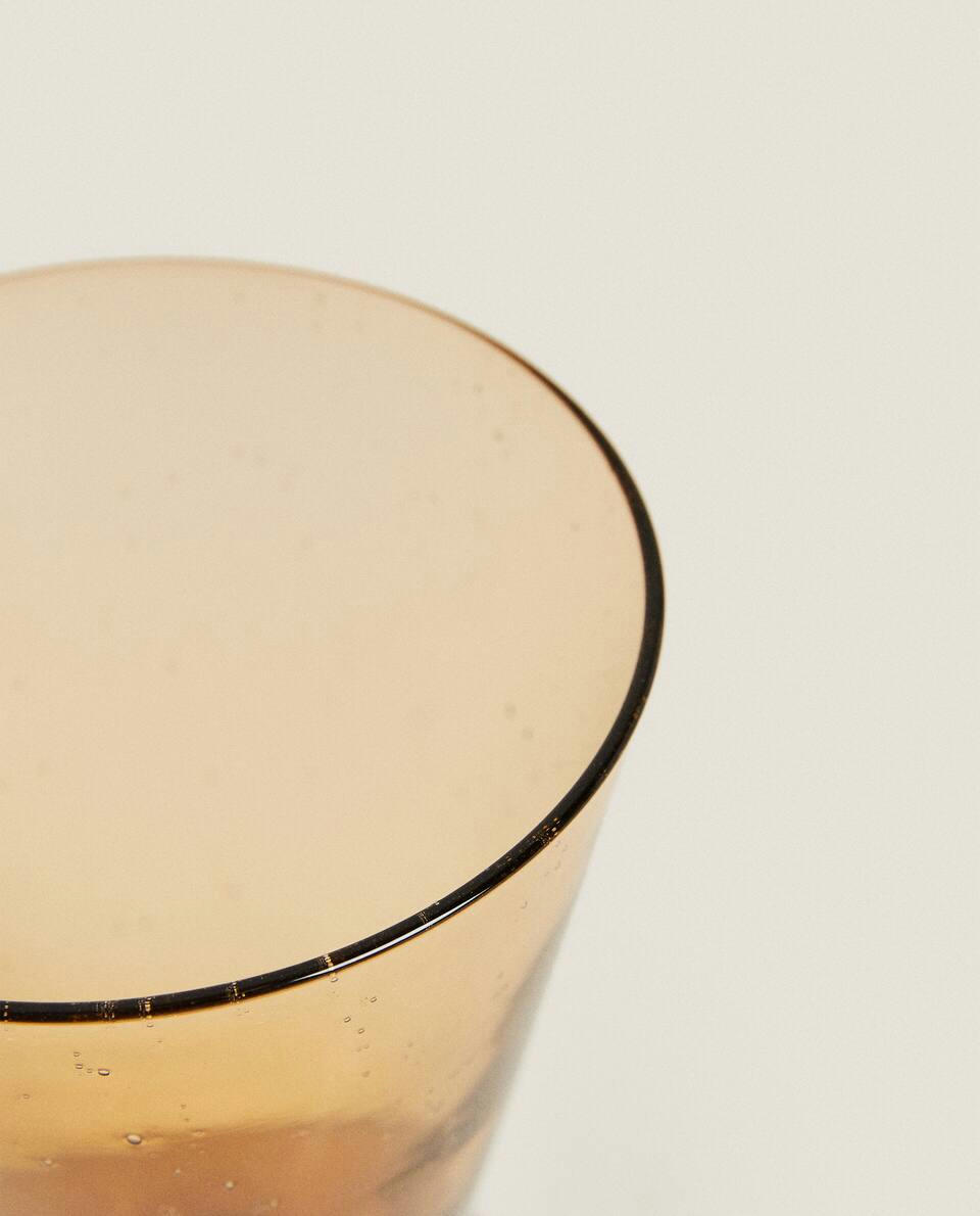 LARGE GLASS WITH BUBBLES