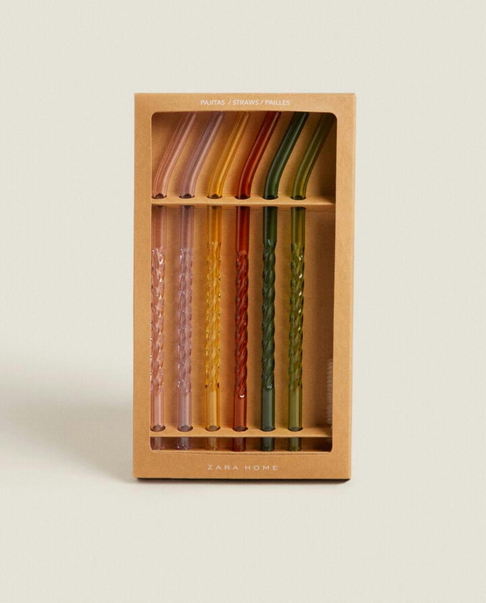 COLOURED BOROSILICATE GLASS STRAWS